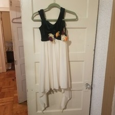 Womens Green and White Curtain call Costume Size Medium Adult