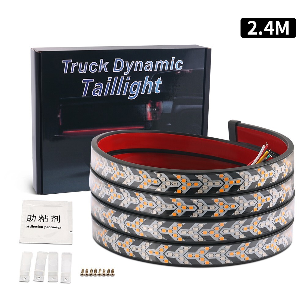 Puerta trasera de camión de 94 pulgadas barra de luz LED freno señal de giro inversa parada tira trasera