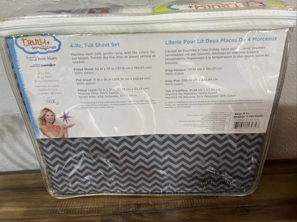 Juego completo de 4 hojas Truly Scrumptious Monster Pals de Heidi Klum NUEVO Foto 4 de 4