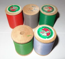 Lot of 5 New Different 1oz Gudebrod NCP Sz D Fishing Rod Building Thread Spools