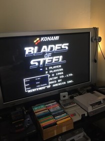 Jeu Nintendo NES Blades of Steel +livret instruction - USA 60 Htz