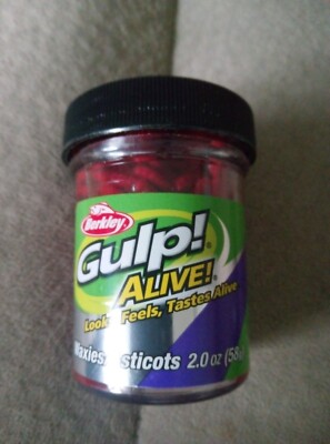 Berkley Gulp! Alive! Waxies Fishing Bait, Red Wiggler, 0.5in, Extreme Scent