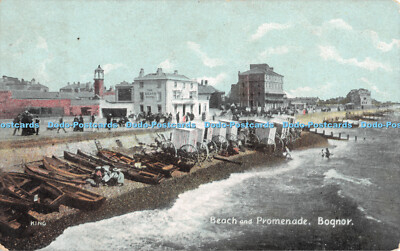 R305025 King Beach and Promenade Bognor Fine Art Postkarten Shureys Publikationen