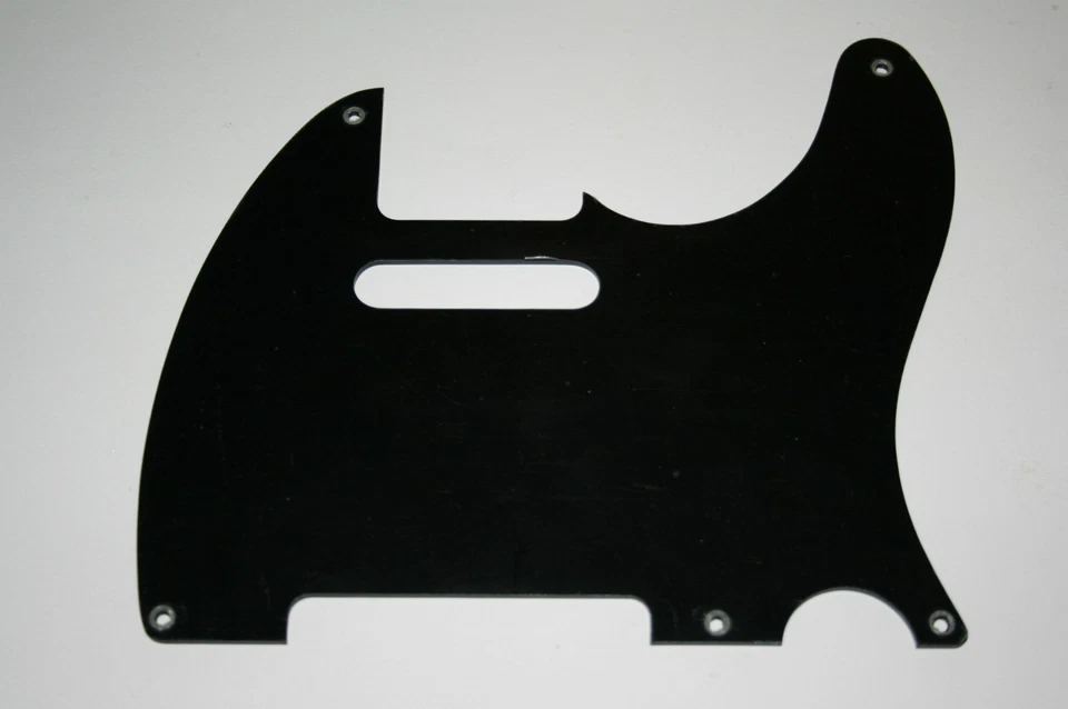 TMG 1 Hosco Bakelit Pickguard Tele Telecaster sw einlagig 5 Loch Vintage 2,1 mm