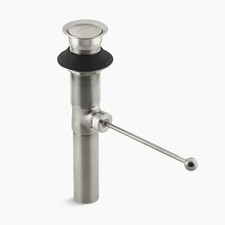 Kohler Premier Pop-Up Drain, Exposed, w/o Overflow in Brushed Nickel 7114-BN 