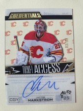 2023-24 23-24 Upper Deck Credentials Ticket Access Autograph Jacob Markstrom