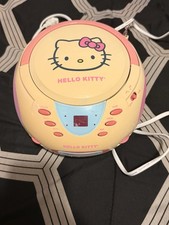 Hello Kitty CD Player Boombox AM/FM Radio KT2026MBY Tested Works
