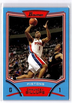 2008-09 Bowman Blue Parallel Chauncey Billups /499 Pistons