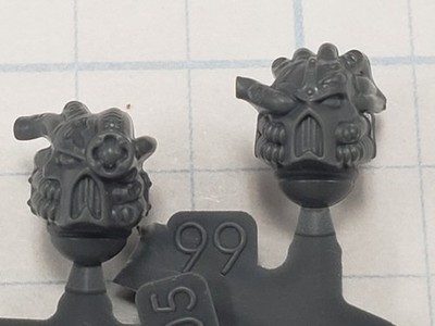 40k Chaos Space Marines Bits Havocs Squad Warp Tainted Bionic Helmet Heads D99
