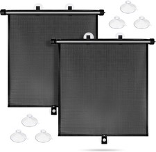 Retractable Car Sun Shade for Side Windows, 60x40cm, Easy Install, Random Colour