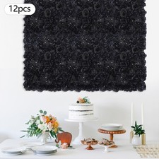 12Pcs Flowers Wall Panels Artificial Backdrop Hydrangeas, Dahlias, Roses Panels