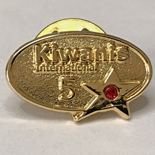 Kiwanis International 5 Star  Lapel Hat Tie Pin (A12)