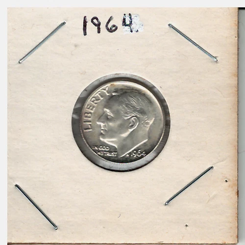 1964 P ROOSEVELT DIME , 90% Silver BU  (FREE SHIPPING)