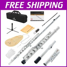 Nickel Plated C Flute - Beginner Musical Instrument