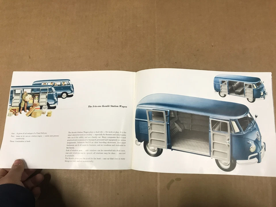 Folleto vintage de vendedor de concesionario de camionetas Volkswagen de los años 50 Foto 4 de 4