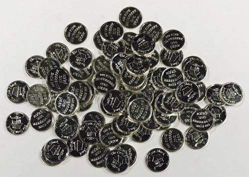 80 GRAM LOT OF .999 SILVER! EACH ROUND IS A GRAM! VERY SHINY! GREAT BUY!NR#G3385