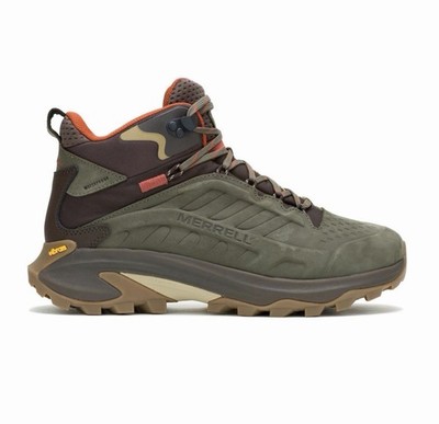 Merrell Moab Speed 2 Leather Mid Waterproof Hiking Boots Olive US 10