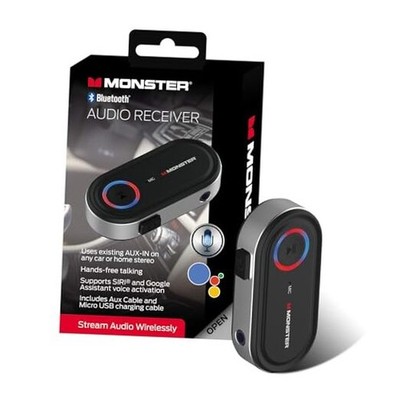 Monster Bluetooth Audio Receiver, Aux Bluetooth Adapter with 3.5mm Jack, Hands