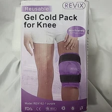Reusable Gel Cold Pack for Knee Injuries - Revix REX 162-1 purple open box
