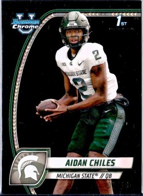AIDAN CHILES RC 2024 BOWMAN U CHROME SAPPHIRE BLACK ROOKIE JERSEY # SP 2/10