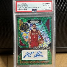 2023-24 Panini Prizm Signatures-Green Choice Max Strus /8 Cleveland Cavaliers