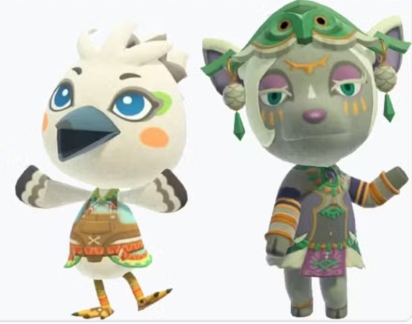 Legend of  Zelda Animal Crossing Amiibo NFC Cards - Mineru & Tulin - 2 Villagers