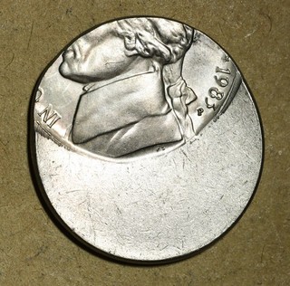 1983 P Jefferson 5c 50% Off Center Gorgeous Original GEM BU No Reserve