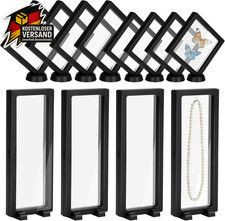 3D Schmuckdisplay Vitrine transparent für Ringe Ohrringe Halsketten Set