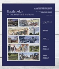 US Battlefields of the American Revolution Sheet Of 15 Forever Stamps