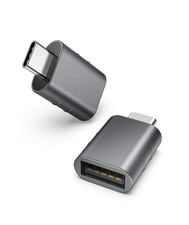 Syntech USB C to Adapter Pack of 2, 1.08 X 0.65 X 0.32 Inch, Space Grey