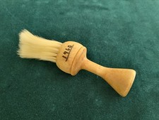 Vintage Mid Century Shaving Brush Natural Bristles Wood Handle Dated 1960