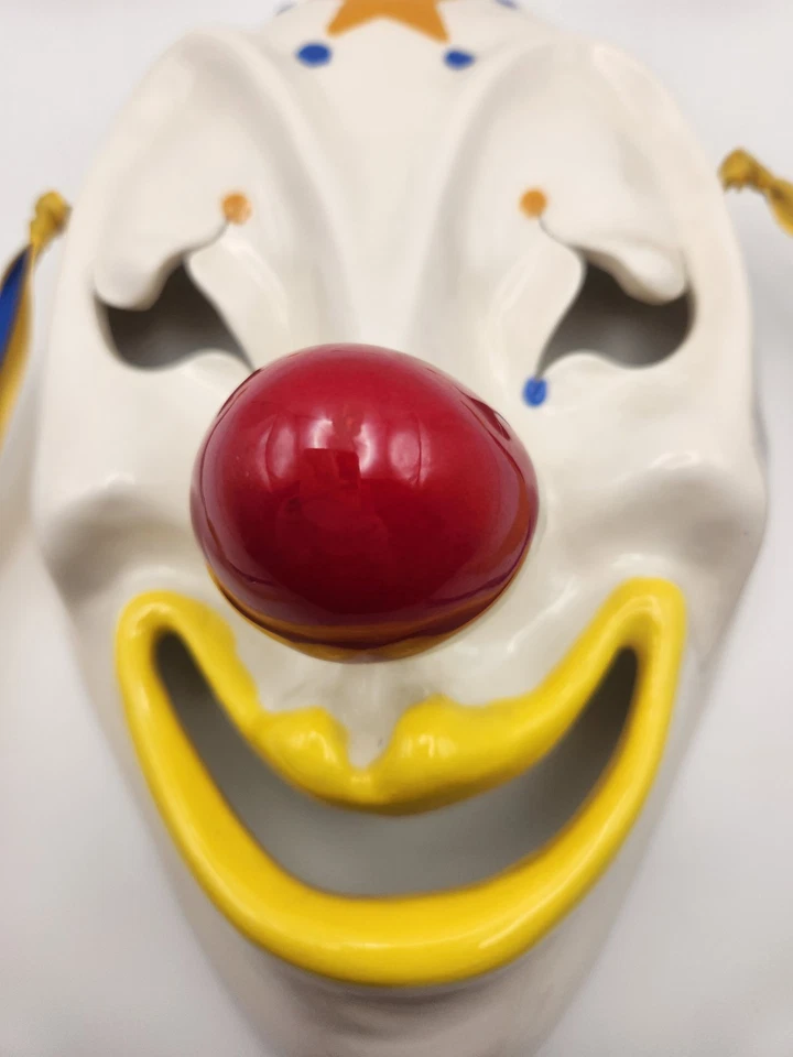 Vintage 1983 Artisan Made Signed Mardi Gras Ceramic Jester Mask New Orleans  - Image 3 of 4