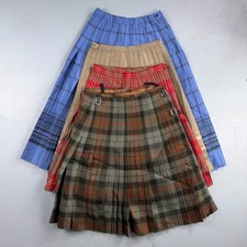 Womens Lot Of 4 Vintage Skirts Plaid Preppy School Pleated Wool Tartan Pendleton