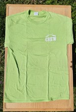 Trader Joes Med Green Short Sleeve T-Shirt Crew Neck Cotton Poly Blend