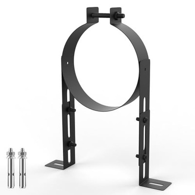 6 Inch Chimney Pipe Support Bracket, Adjustable Vent Wall Strap, Stainless