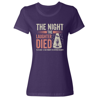 #ad The Night The Laughter Died Colbert Fans Ladies#x27; Crewneck T Shirt $16.99