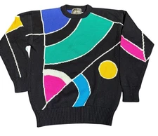 Vintage Tyrolia By Head Ski Sweater 80s 90s Women’s Medium Wool Blend Colorful