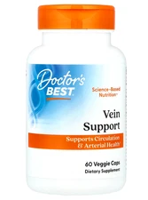 Doctor's Best Vein Support 60 Veggie Caps Circulation Arterial Health Aug 2026