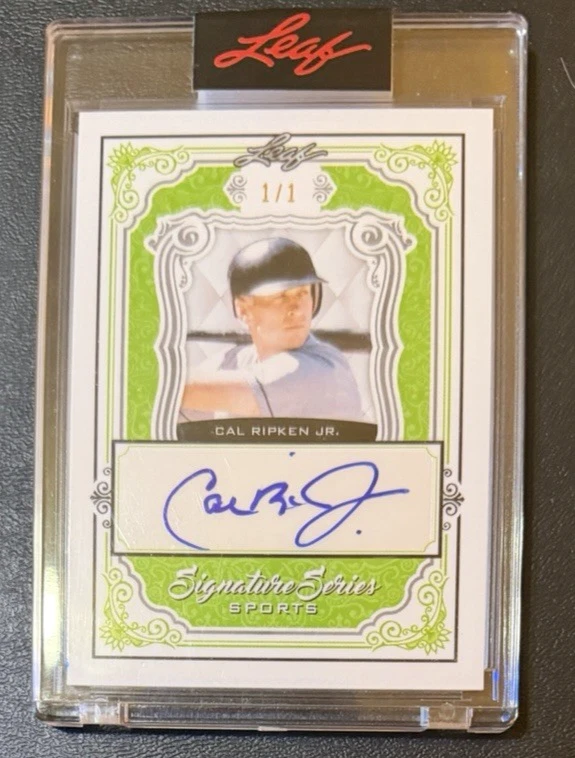 Leaf Baseball Cal Ripken, Jr. Autographed Sports Trading Cards