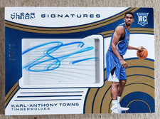 2015-16 Panini Clear Vision Gold Signatures Karl-Anthony Towns Auto RC /25