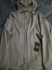 Under Armour Men's Gray Hooded Full Zip Fleece Hoodie Loose Fit Size S/P
