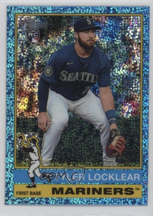2025 Topps Heritage Chrome Light Blue Sparkle Refractor Tyler Locklear #447 13kt