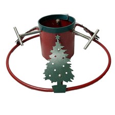 Metal Christmas Tree Stand Base Holder for Real Trees Red  Green Holiday Decor