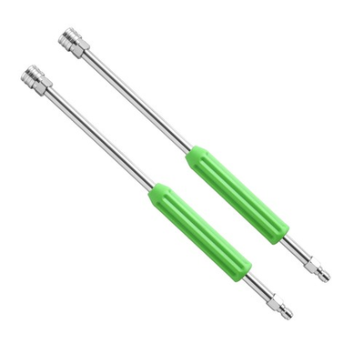 #ad 2 Pack 17#x27;#x27; Pressure Washer Lance in Stainless Steel with Green Protective Cover $33.96
