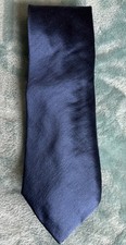 NWT Men's DONNA KARAN NEW YORK Blue Silk NECKTIE HAND MADE IN USA 3.5"x56"inches