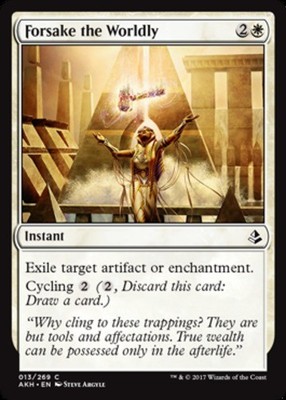 Forsake the Worldly Amonkhet Lightly Played, English
