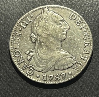 Mexico 1787 MoFM 8 Reales Silver Coin: Carlos III 9605588
