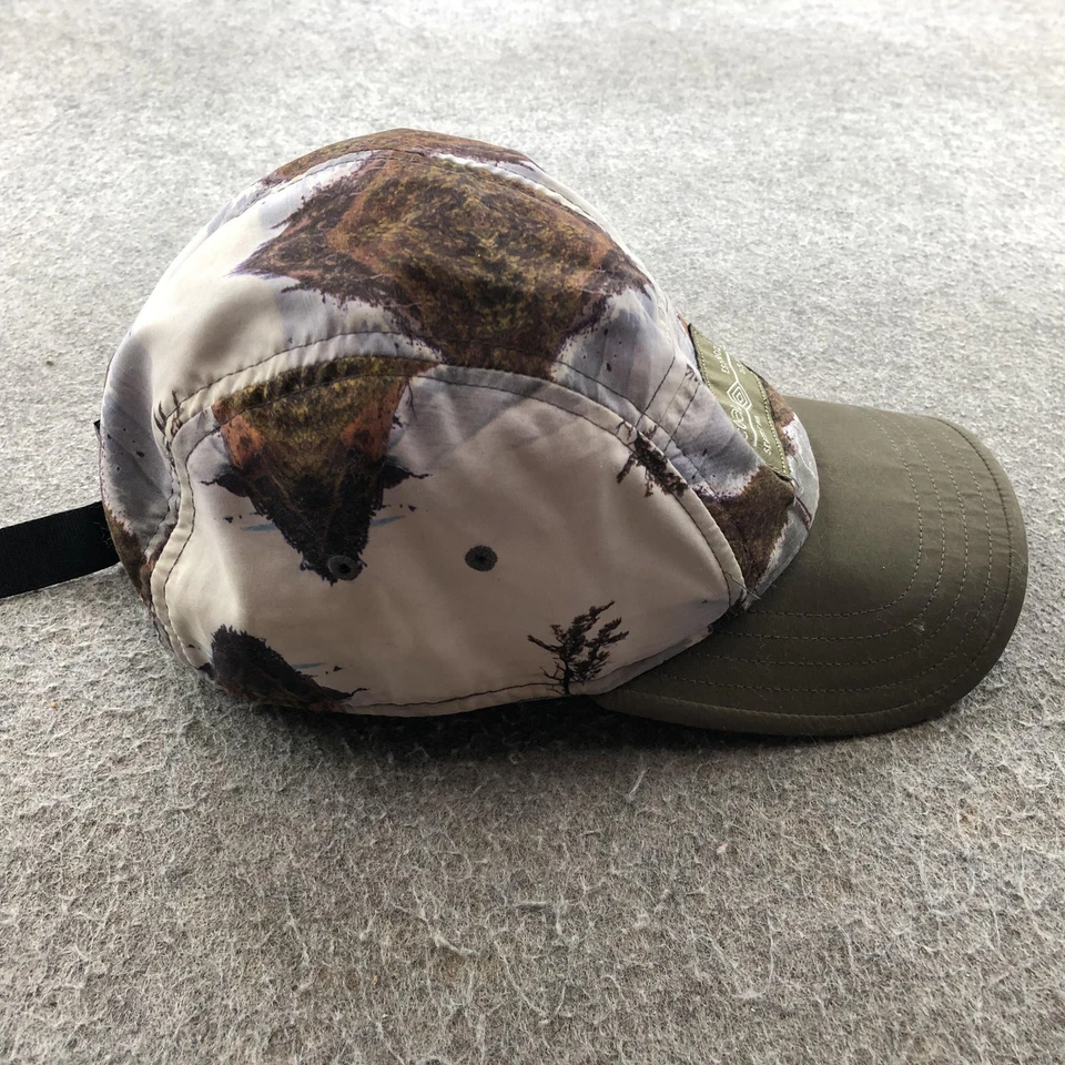 Gorra de carbón con correa trasera 5 paneles verde estampado de paisaje parche para hombre edición especial Foto 4 de 4