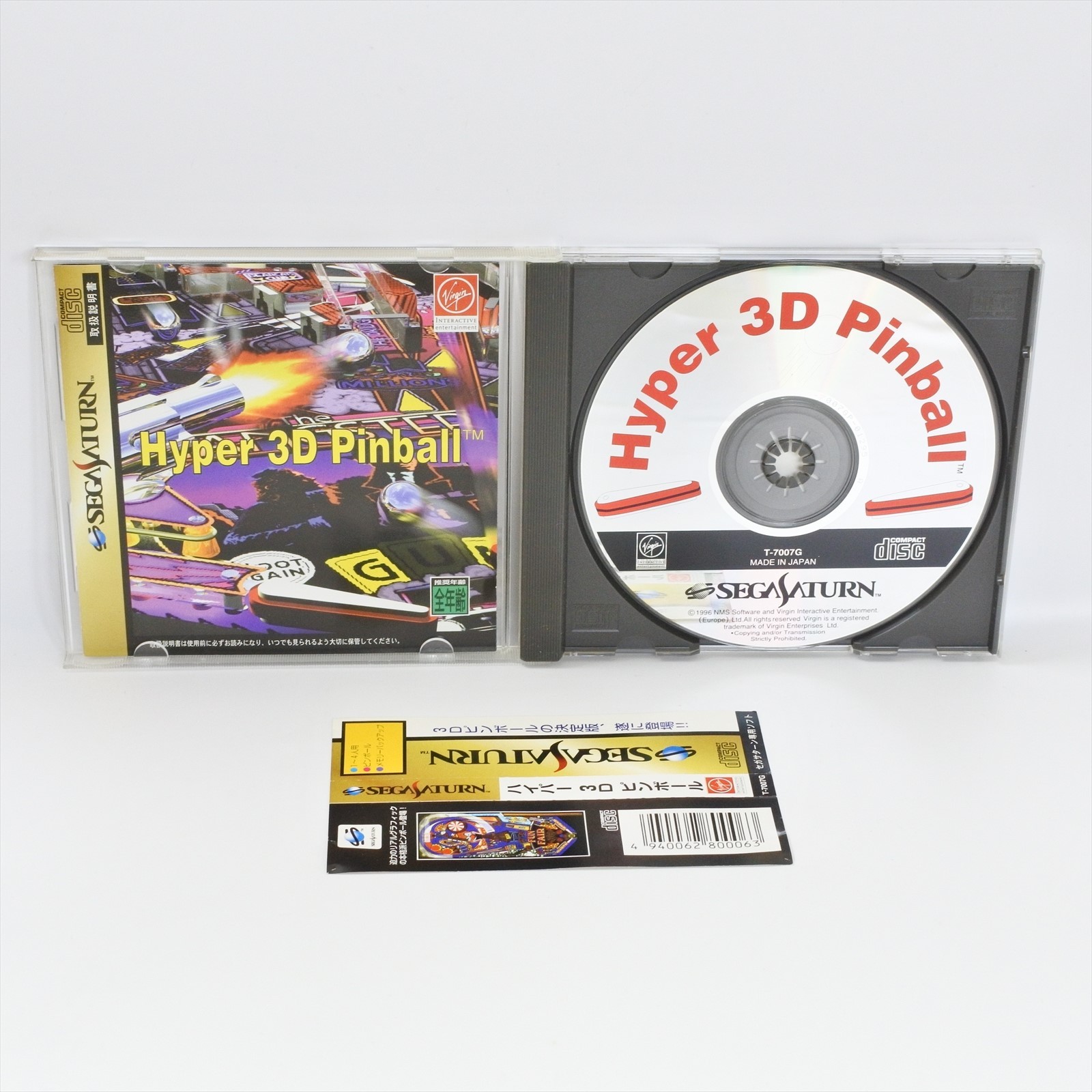 Sega Saturn HYPER 3D PINBALL Pin Ball Spine 7378 ss
