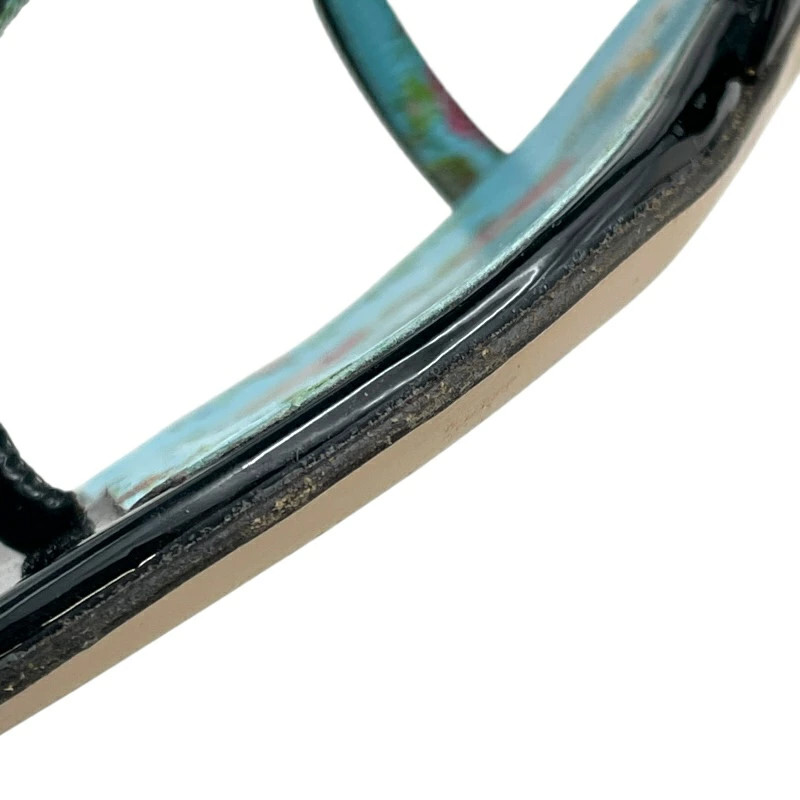 GUCCI Bee decorative strap sandals black enamel women's sandals thumbnail 15